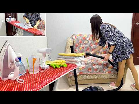 ASMR Ironing & Vacuum Cleaning | Towels, Sofa & Floor | No Talking ✨