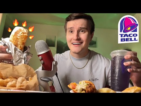 ASMR SPICY Taco Bell Mukbang Meal 🔔🔥 (eating sounds)