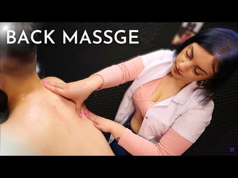 ASMR - CHAIR MASSAGE; SPINAL CORD, FULL BACK, HEAD MASSAGE