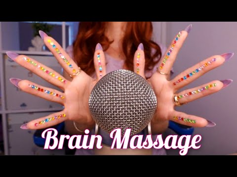 ASMR BRAIN Massage 🌟Mic Scratching, Tapping, Bubble Wrap, Ear Triggers, Sponges Sounds ~ No Talking