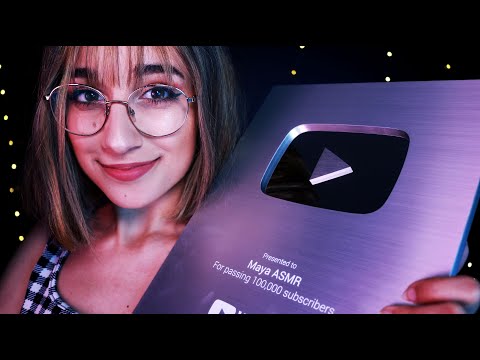 ASMR Português/Portugal | 100 MIL SUBSCRITORES!! 😍💖 Plaquinha do Youtube + Respondendo a perguntas!