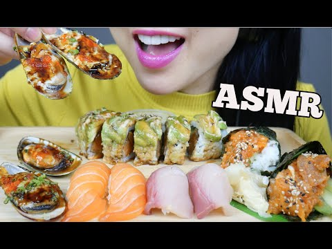 ASMR SUSHI PLATTER (EATING SOUNDS) NO TALKING | SAS-ASMR