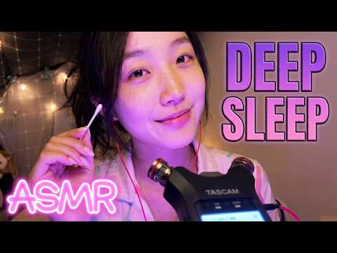 🎧💤 KC Sleep Aid ASMR | Cotton Swab Triggers + Ear Massage for Deep Sleep 🌙💤 #asmr