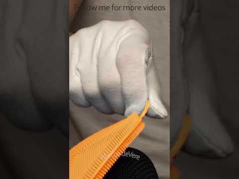 ASMR Rubber Bobbly Mat Brushing Over Microphone #short