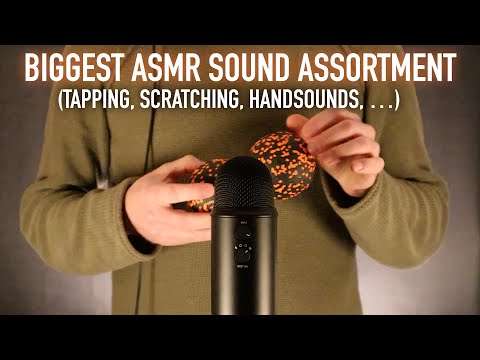 ASMR Biggest Trigger Assortment (Tapping, Scratching, Hand Sounds,…) No Talking