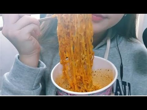 ASMR 까르보나라 불닭볶음면 이팅사운드 노토킹 볶음라면 먹방 Carbonara Fire Noodles No talking Eating Sounds Mukbang