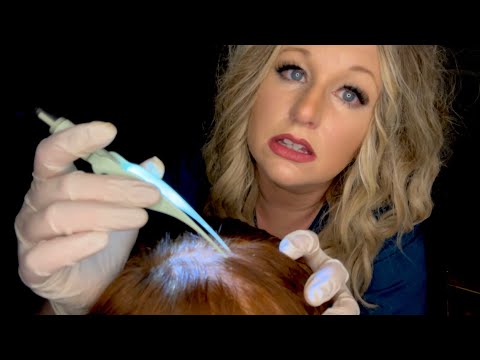 ASMR Extensive Scalp Check Roleplay | Pen Light | Gloves | Spray