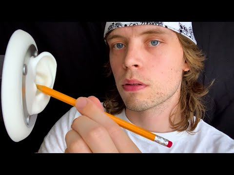 Deeply cleaning your eardrum with a pencil ASMR