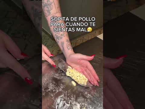 Sopita de pollo 🐥 para sentirte mejor #asmr #cocina