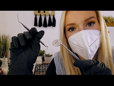 ASMR Rude dentist dental visit| face touching | personal attention| real drill sounds | soft spoken