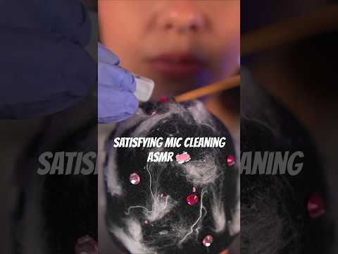Satisfying Mic Cleaning ASMR 🧼✨️ #asmr #miccleaning #shorts