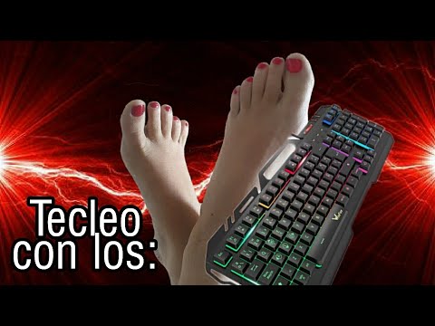 Asmr | TECLADO CON LOS 🦶🦶 -Sonidos de teclado, susurros lentos