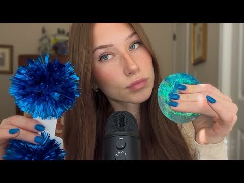 ASMR Soothing Blue Triggers 💙 | No Talking, Tapping, Crinkling, Scratching