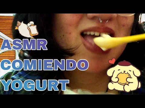 ASMR COMIENDO YOGURT CON FRUTOS