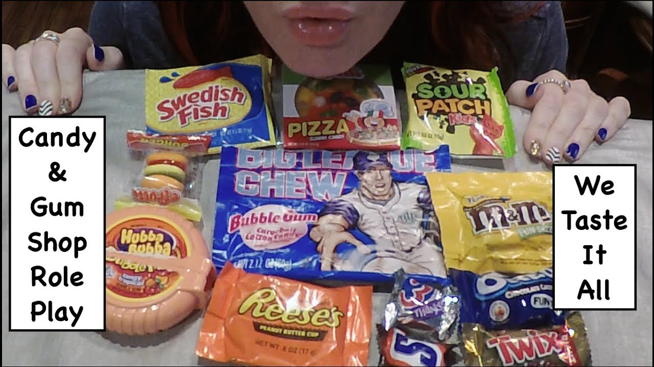 ASMR Candy & Gum Shop. Annoying Customer Tastes Everything. Funny. Whispered