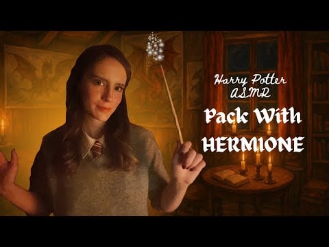 Hermione packs for Hogwarts ASMR | cosy “the burrow” ambiance