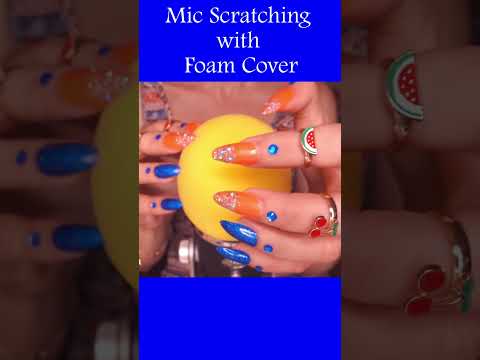 ASMR Mic Scratching with Foam Cover, Blue Part of Yeti Mic Scratching  #asmr #notalkingasmr #shorts