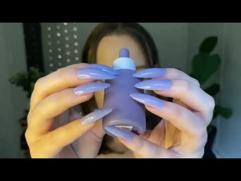 *one minute asmr* fast tapping on Purple Objects (no talking)
