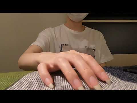 【ASMR】布スクラッチング/cloth scratching sounds/long nails/無言/no talking