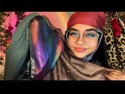 🧕🏼Bestie putting head scarfs/hijabs on you in classroom ASMR #layeredasmr