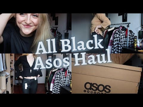ASMR | ALL BLACK ASOS TRY-ON HAUL | Hosen & Oberteile in SCHWARZ | ASMR RELIYA