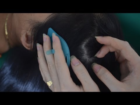 ASMR Tingly Scalp Scratching, Scalp Massage Sounds, Hair Parting Real Person For Relieve Anxiety