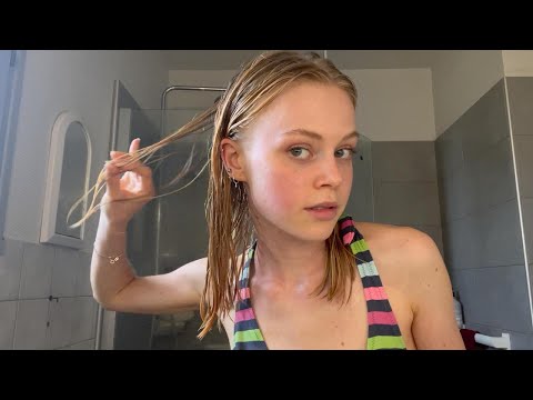 ASMR - Washing Our Hair Together ... ( scalp massage / french and english speaking )