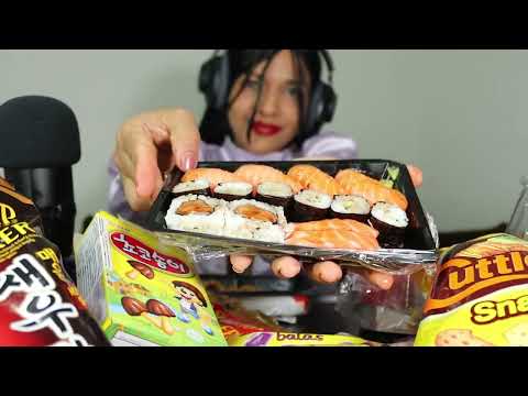 #ASMR #MUKBANG ASMR TRYING Weird KOREAN SNACKS (PROBANDO SNACKS ASIÁTICOS) MUKBANG 먹방 !!