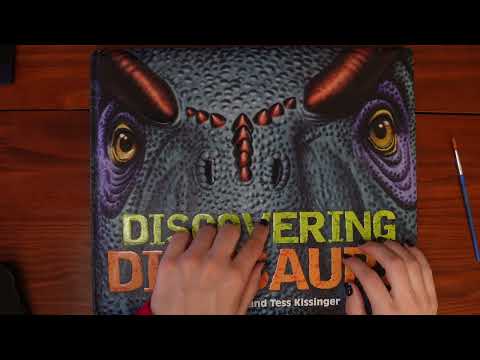 ASMR  3D Dinosaur cover brushing, tapping whispering