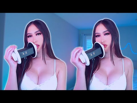 ASMR licking & rubbing | Deep ear eating attention