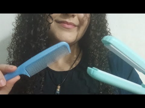 ASMR - Fazendo chapinha no seu cabelo ✨️😴