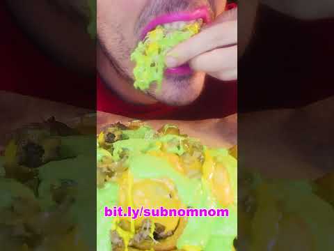 CHEESE Burger Ranch Onion Ring Nachos !! * Messy eating asmr mukbang *