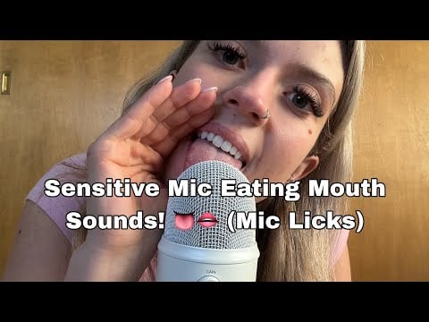 ASMR| Wet, Mouth Sounds (Mic LlCKS) Eating My Blue Yeti Mic! + Eating your Face! 