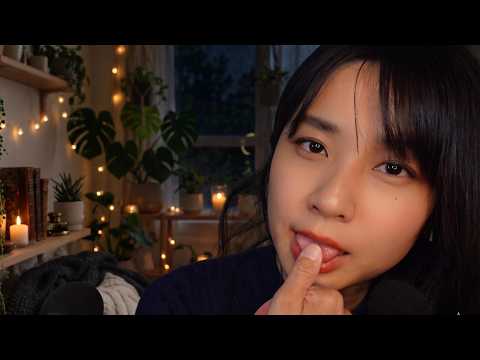 【ASMR】Spit Painting & Lip Painting👄カメラにリップを塗りながら眠らせる😴