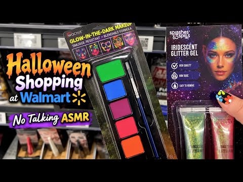 Public ASMR 👻 Halloween Shopping @ Walmart! (No Talking Version)