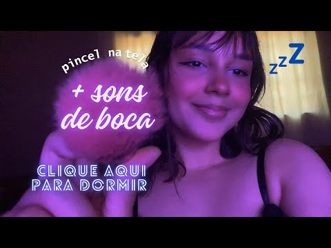 ASMR caseiro | CLIQUE AQUI PARA DORMIR! 👆🏻 (PINCEL NA TELA + SONS DE BOCA) 🖌️💤