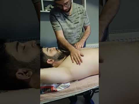 THE MOST RELAXING MASSAGE FOR CHEST, ARM AND ABDOMINAL AREA #satisfying #relaxing #asmr #shorts