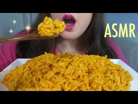 ASMR CHEESY Mac & Cheese - Soft Squishy Eating Sounds