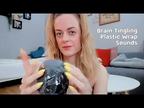 ASMR | Plastic Wrap over Mic, Crinkles, Mic Brushing, Spraying & Spritzing, Tapping+ [No Talking]