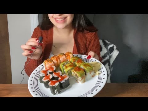 12 DAYS OF ASMR DAY 2🎄/ EXTREME SUSHI EATING SOUNDS🍣