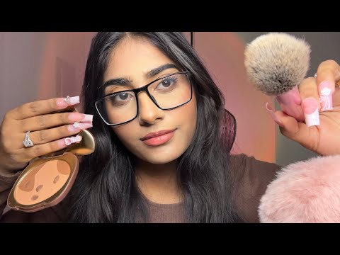 ASMR Bestie Does Your Makeup 💄 | Personal Attention, Whispering & Relaxing Makeup Triggers