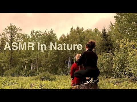 Relaxing ASMR hair brushing and scalp massage in nature 🍃 for stress relief