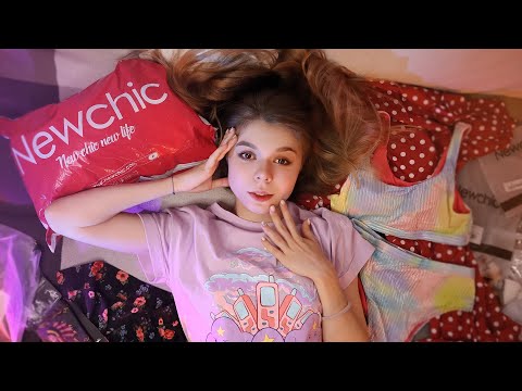 💜АСМР примерка одежды с NewChic✨ распаковка, обзор, шепот