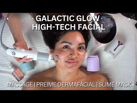 Galactic Glow Meets High-Tech DermaFacial ✨ ASMR Massage + Slime Jelly Mask