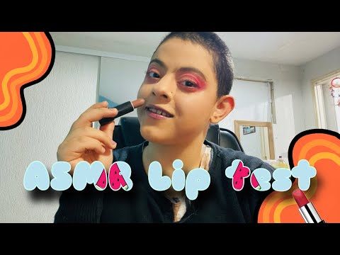 ASMR LIP TEST - Testando cores de batons (MOUTH SOUNDS)