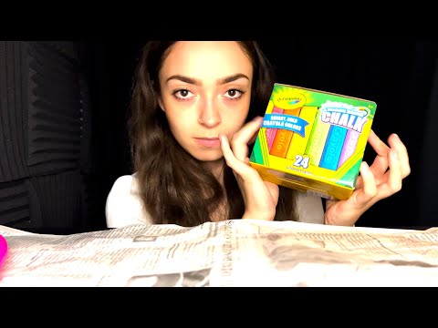 ASMR Aggressive Crayola Chalk Cutting & Scraping w/ Knife (Whispering You To Sleep)