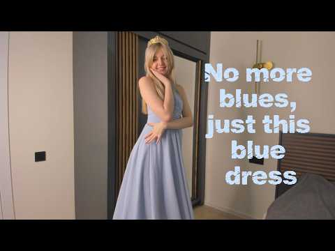 Blue Dress for Your Blue Days 🧵✨ASMR Fabric Scratching