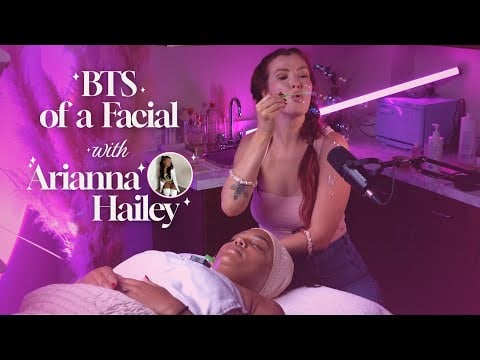 ASMR Facial Treatment with Arianna Hailey (@itsari.aleise ) | Behind the Scenes