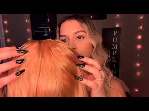 ASMR hair brushing and scalp massage 💆‍♀️