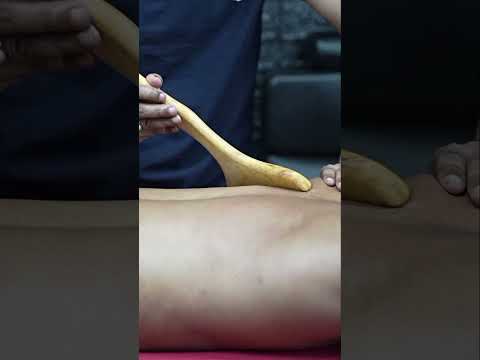 Traditional Wooden Tool Body Massage ASMR to Boost Circulation and Relieve Pain #shorts